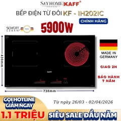 Bếp điện từ đôi KAFF KF-IH202IC - Bảo hành chính hãng 7 năm