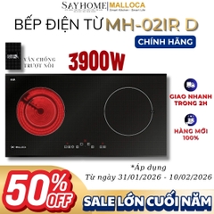 Bếp điện từ đôi Malloca MH-02IR D - Hàng chính hãng Malloca