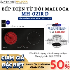 Bếp từ đôi Malloca MH-02IR D - Hàng chính hãng Malloca