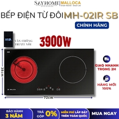 Bếp điện từ đôi kết hợp Malloca MH-02IR SB - Hàng chính hãng