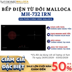 Bếp điện từ đôi Malloca MH-732 IRN - Hàng chính hãng Malloca