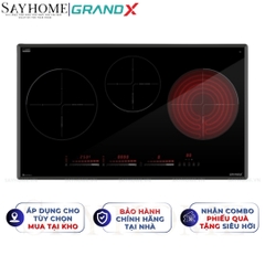 Bếp điện từ GRANDX GX E738Lux Series 7 3 vùng nấu - Bảo hành chính hãng 4 năm
