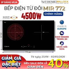 Bếp điện từ đôi kết hợp MALLOCA MIR 772 - Hàng chính hãng