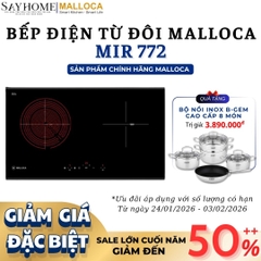 Bếp điện từ đôi kết hợp MALLOCA MIR 772 - Hàng chính hãng