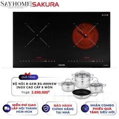 Bếp điện từ đôi SAKURA SE-MH502B - Chính hãng