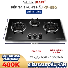 Bếp ga 3 lò KAFF KF-690 - Bảo hành chính hãng 3 năm