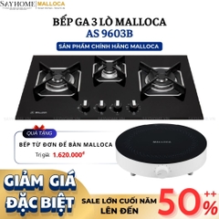 Bếp Ga MALLOCA AS 9603B 3 vùng nấu - Hàng chính hãng