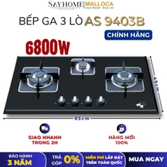 Bếp Ga MALLOCA AS 9403B 3 vùng nấu - Hàng chính hãng