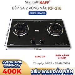 Bếp ga đôi KAFF KF-216 - Bảo hành chính hãng 3 năm