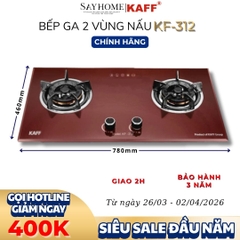 Bếp ga đôi KAFF KF-312 - Bảo hành chính hãng 3 năm