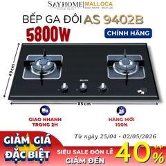 Bếp Ga đôi MALLOCA AS 9402B - Hàng chính hãng