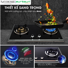 Bếp ga âm đôi EUROSUN EU-GA205S/EU-GA205SE tại thành phố Hồ Chí Minh