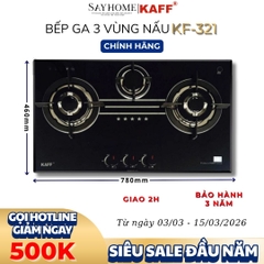 Bếp ga KAFF KF-321 3 vùng nấu - Hàng chính hãng KAFF