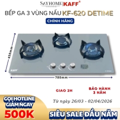 Bếp ga KAFF KF-620 DETIME 3 vùng nấu - Hàng chính hãng KAFF