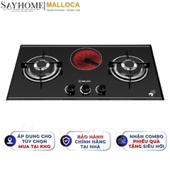 Bếp Ga kết hợp hồng ngoại MALLOCA EG201C 3 vùng nấu - Hàng chính hãng