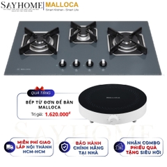 Bếp Ga MALLOCA AS 9603DG 3 vùng nấu - Hàng chính hãng