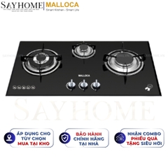 Bếp Ga MALLOCA GHG 733B NEW 3 vùng nấu - Hàng chính hãng