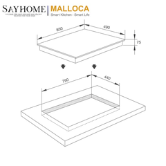Bếp Ga đôi MALLOCA AS 9602B - Hàng chính hãng