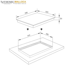 Bếp 03 từ Malloca MI 593 WN - Hàng chính hãng Malloca