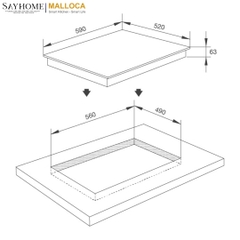 Bếp từ Malloca MI 594 LINEAR 4 vùng nấu - Hàng chính hãng Malloca