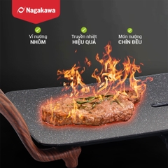 Bếp nướng điện Nagakawa NAG3103 vân đá (1500W) - Bảo hành 12 tháng - Hàng chính hãng