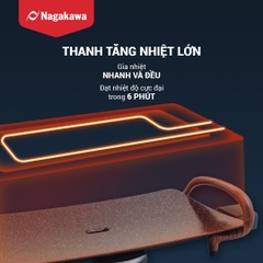 Bếp nướng điện Nagakawa NAG3103 vân đá (1500W) - Bảo hành 12 tháng - Hàng chính hãng