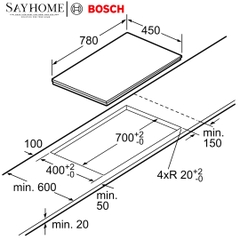 Bếp từ Bosch Serie 8 PPI82560MS 2 vùng nấu tại thành phố Hồ Chí Minh