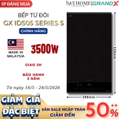 Bếp từ đôi GRANDX GX ID505 Series 5 - Bảo hành chính hãng 3 năm