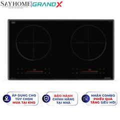 Bếp từ đôi GRANDX GX IH615SE Series 6 - Bảo hành chính hãng 3 năm
