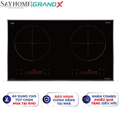 Bếp từ đôi GRANDX GX IH618SE Series 6 - Bảo hành chính hãng 3 năm