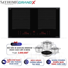 Bếp từ đôi GRANDX GX IH658SE Series 6 - Bảo hành chính hãng 3 năm