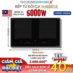 Bếp từ đôi GRANDX GX IH658SE Series 6 tại Thành phố Hồ Chí Minh