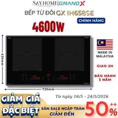 Bếp từ đôi GRANDX GX IH658SE Series 6 - Bảo hành chính hãng 3 năm