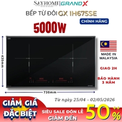 Bếp từ đôi GRANDX GX IH675SE Series 6 - Bảo hành chính hãng 3 năm