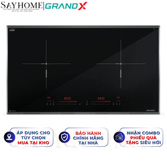Bếp từ đôi GRANDX GX IH675SE Series 6 - Bảo hành chính hãng 3 năm