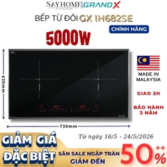 Bếp từ đôi GRANDX GX IH682SE Series 6 - Bảo hành chính hãng 3 năm
