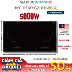 Bếp từ đôi GRANDX GX IH686SE Series 6 - Bảo hành chính hãng 3 năm