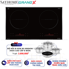 Bếp từ đôi GRANDX GX IH686SE Series 6 - Bảo hành chính hãng 3 năm