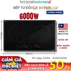 Bếp từ đôi GRANDX GX IH788Lux Series 7 - Bảo hành chính hãng 4 năm