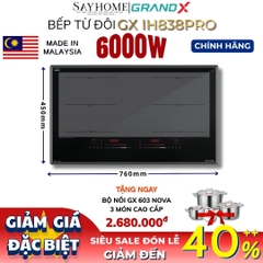 Bếp từ đôi GRANDX GX IH838Pro Series 8 tại Thành phố Hồ Chí Minh