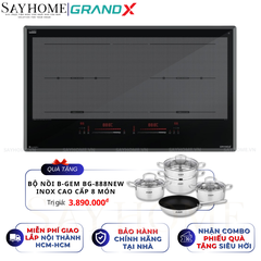 Bếp từ đôi GRANDX GX IH858Pro Series 8 - Bảo hành chính hãng 5 năm