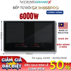 Bếp từ đôi GRANDX GX IH868Pro Series 8 - Bảo hành chính hãng 5 năm