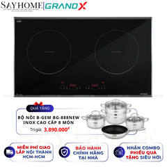 Bếp từ đôi GRANDX GX IP669SE Series 6 - Bảo hành chính hãng 3 năm