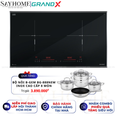 Bếp từ đôi GRANDX GX IP676SE Series 6 - Bảo hành chính hãng 3 năm