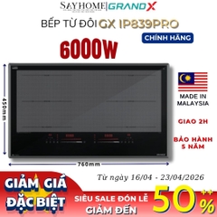 Bếp từ đôi GRANDX GX IP839Pro Series 8 - Bảo hành chính hãng 5 năm