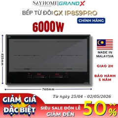 Bếp từ đôi GRANDX GX IP859Pro Series 8 - Bảo hành chính hãng 5 năm