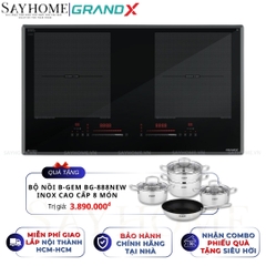 Bếp từ đôi GRANDX GX IP869Pro Series 8 - Bảo hành chính hãng 5 năm