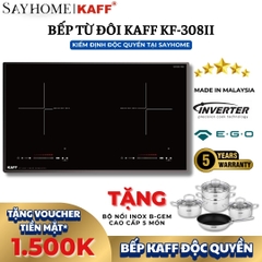 Bếp từ đôi KAFF KF-308II - Bảo hành chính hãng 5 năm tại nhà