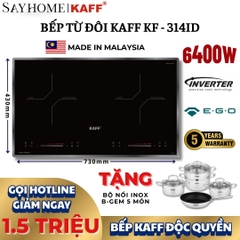 Bếp từ đôi KAFF KF - 314ID -  Bảo hành chính hãng 5 năm tại nhà