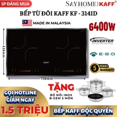 Bếp từ đôi KAFF KF - 314ID -  Bảo hành chính hãng 5 năm tại nhà